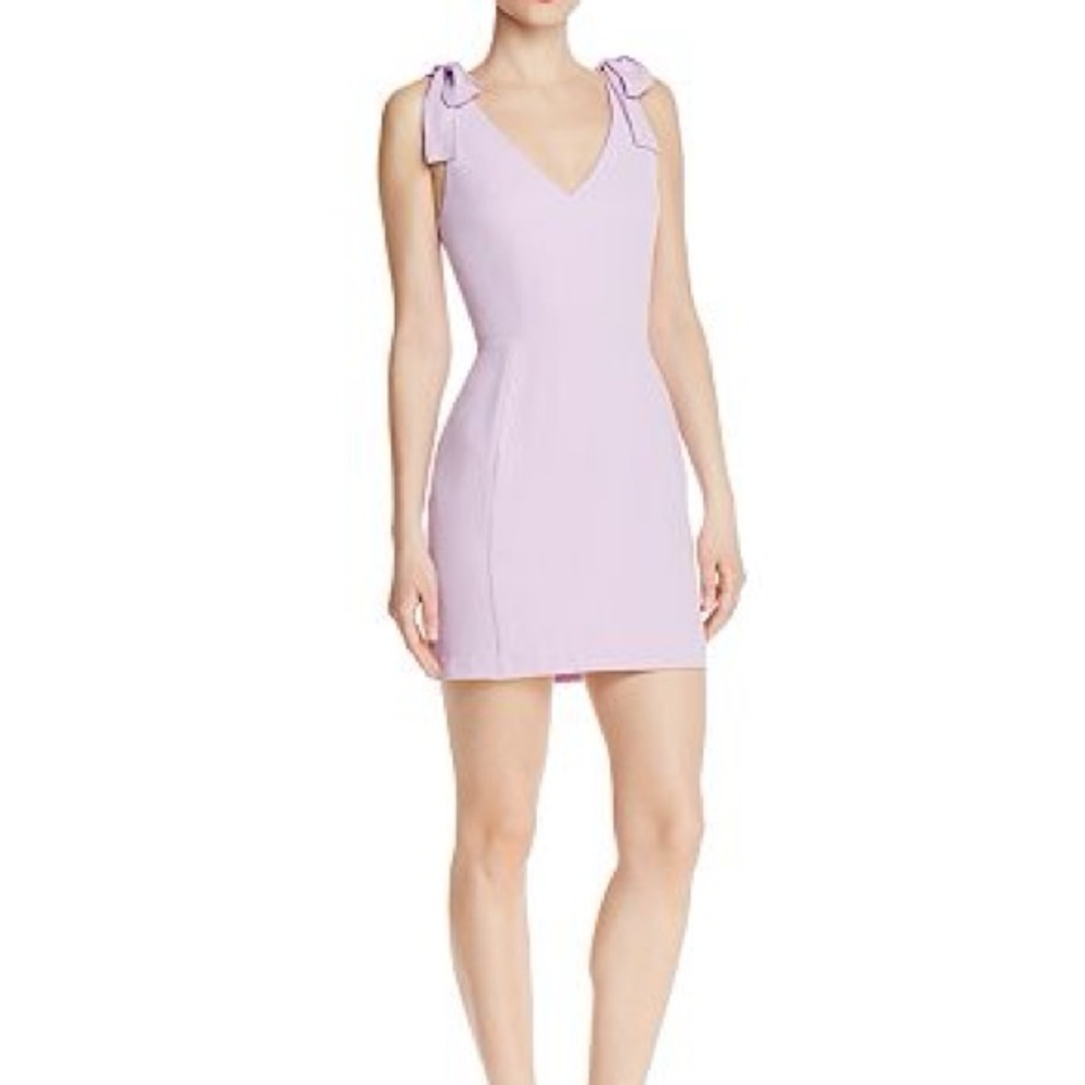Amanda Uprichard Lilac Dress with Bow Straps
